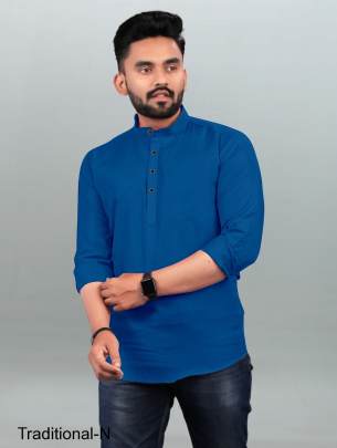 Royal Blue Short Kurta for every function Traditional
