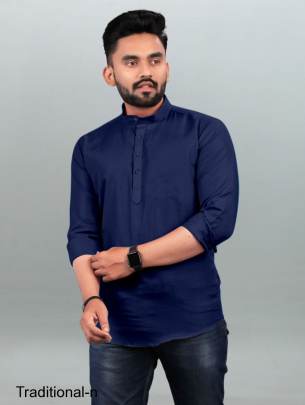 Navy Short Kurta for every function Traditional