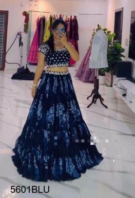New Launching our Silver Zari Embroidered Women's Trending Collection,Beautifully Full Stitched Designer Lahenga CholiFor Marriage/Festive Season 5601