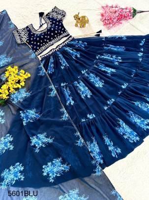 New Launching our Silver Zari Embroidered Women's Trending Collection,Beautifully Full Stitched Designer Lahenga CholiFor Marriage/Festive Season 5601