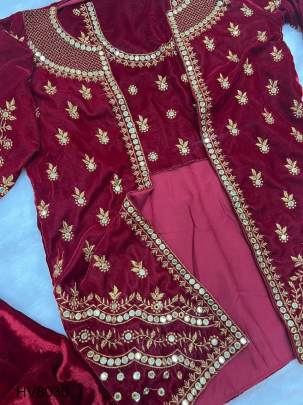 New Super Trending Velvet Party Wear Shrug lahenga HV8030