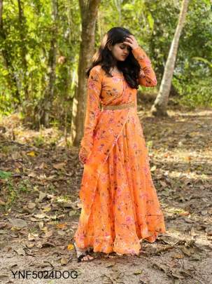 Orange Gown Collection For Wedding YNF5024DOG