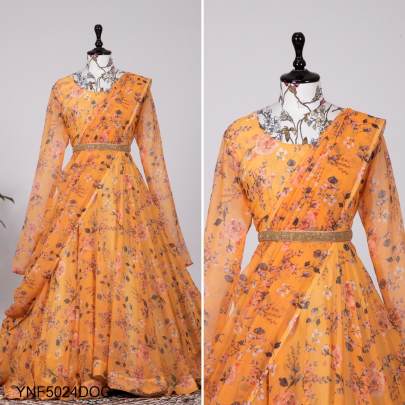 Orange Gown Collection For Wedding YNF5024DOG