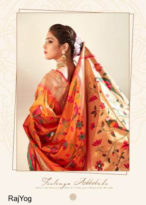 Orange Wedding  amazing Paithani Saree RajYog