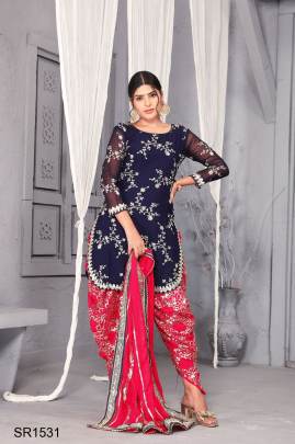 Persenting Patiyala Suit In Georgette With Heavy Embroidery Work Suit SR1531