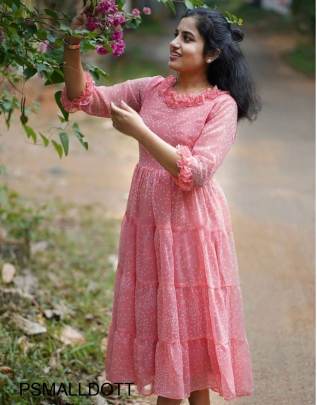 Pink Georgette Gown Smalldott