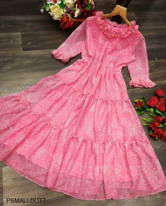 Pink Georgette Gown Smalldott