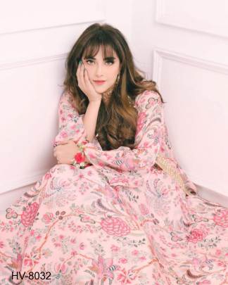 Pink Lahenga Soft Glory Silk With Digital Print Saree HV-8032