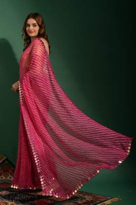 Pink New stylist laheriya saree NC5208