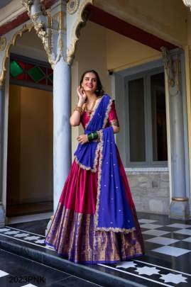 Pink Tarika A touch of South Indian grace lehenga choli LNB2023PNK