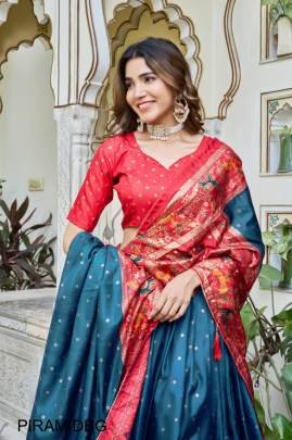 Piramid Lehenga choli In Bottole Green