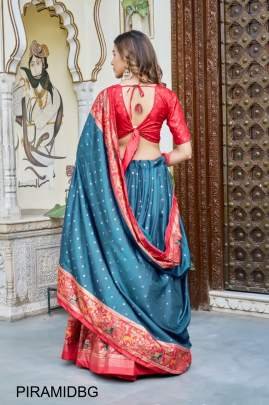 Piramid Lehenga choli In Bottole Green