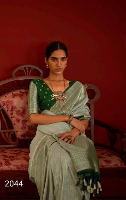 Pista Sanganer Kimora Brand Saree Catalog