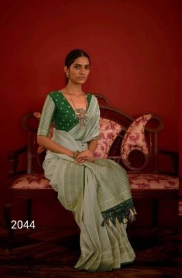 Pista Sanganer Kimora Brand Saree Catalog