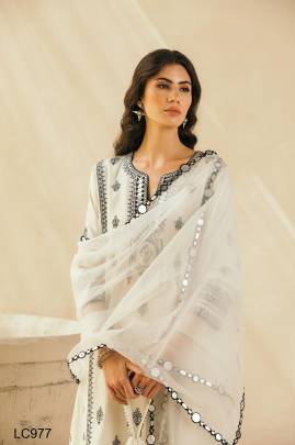 PRESENTING NEW BEAUTIFUL FULLY EMBROIDERED HEAVY GEORGETTE PLAZZO  SUIT LC977