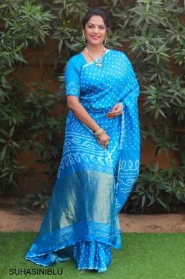 Pure Bandhej with Lagdi Patta Zari Weving Rich Pallu Saree in Blue 