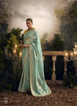 Pure Dola Silk Saree with Fancy Fabric and Embroidery Work Border in Light Rama Green