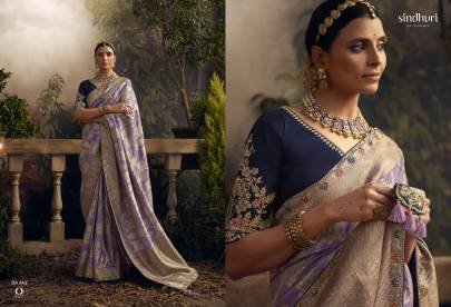 Pure Dola Silk Saree with Fancy Fabric and Embroidery Work Border in Light Violet