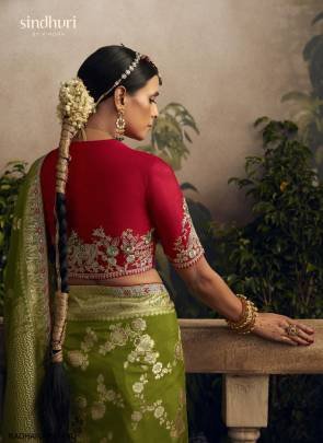 Pure Dola Silk Saree with Fancy Fabric and Embroidery Work Border in Mehendi