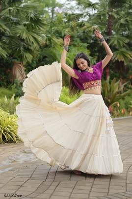 Purple Navrati Lehenga Cord Set KA5037