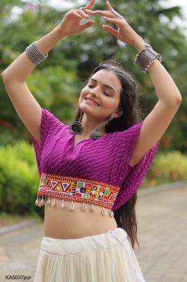 Purple Navrati Lehenga Cord Set KA5037
