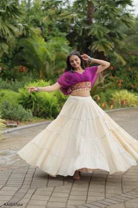 Purple Navrati Lehenga Cord Set KA5037