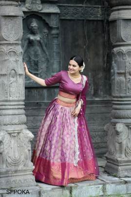 Purple Onam Special Lehenga Choli Collections
