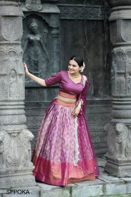  Purple Onam Special Lehenga Choli Collections