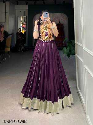 Rayon Lehenga and Gamthi Work Blouse for Navratri NNK1616WIN