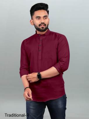 RED Short Kurta for every function Traditional