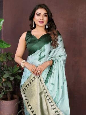 SAHELI  Premium And High Quality Comfortable Original Hand Made Sibori Work Soft Satin Silk Saree With Lagadi Patta Drapes In Light Pink