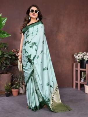 SAHELI  Premium And High Quality Comfortable Original Hand Made Sibori Work Soft Satin Silk Saree With Lagadi Patta Drapes In Light Pink