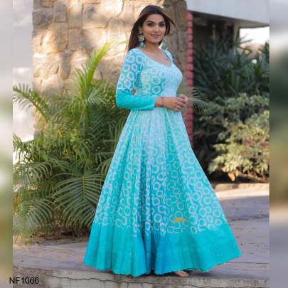 Sky Blue Prachi Solanki Party Wear Designer Look Gown NF1066