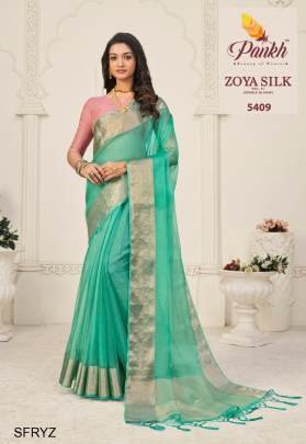 Sky Zoya Saree Launching An Amazing Combination Catalog By Pankh Brand 