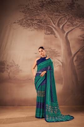 Soft elegance meets everyday grace in this beautifully printed poly mal cotton saree YNF7201FRZ