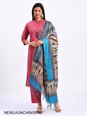 Solid Pink Color Fully Stitched Ethnic Set