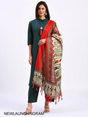 Solid Rama Color Fully Stitched Ethnic Set