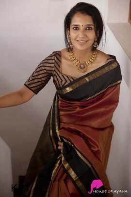 South Special House Of Anaya Maroon Saree Catalog KP1