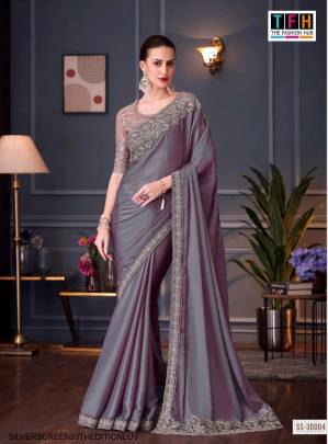 Sun & Sine Chiffon Designer Saree in Lavender 