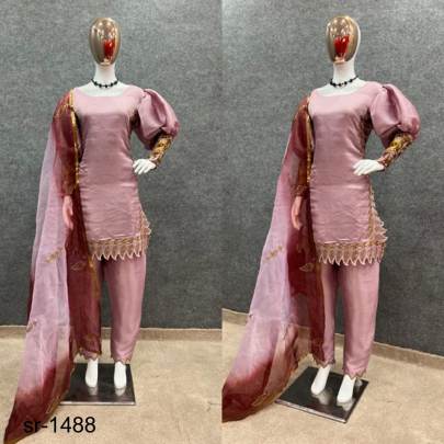 TanuFashion Studio Persent Beautiful Pink Suit Pant Sr1488