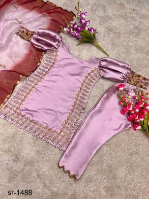 TanuFashion Studio Persent Beautiful Pink Suit Pant Sr1488