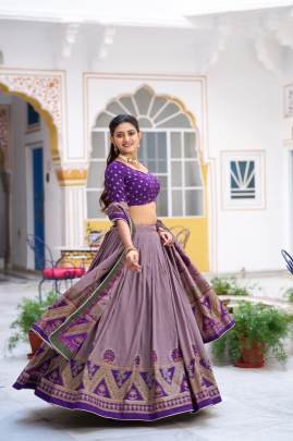 Tasar silk elegance meets printed charm and iconic sparkle—made to shine effortlessly  LNB1203PRL