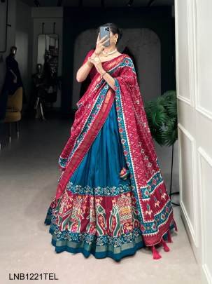 Teal Blue Twirling in tradition, shining in silkLNB1221TEL