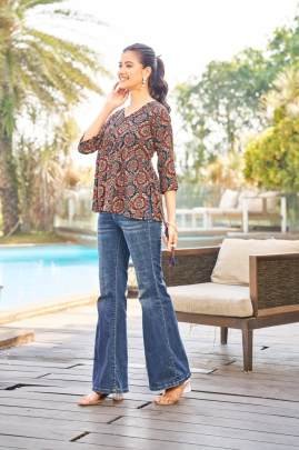 Urban Ajrakh Tunic Trendy  Printed for Daily Wear Comfort & Smart Look