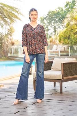 Urban Ajrakh Tunic Trendy  Printed for Daily Wear Comfort & Smart Look