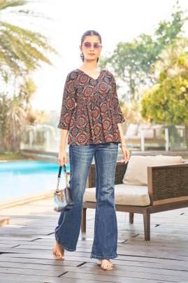 Urban Ajrakh Tunic Trendy  Printed for Daily Wear Comfort & Smart Look