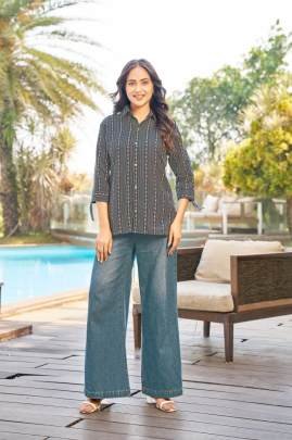 Urban Long Shirt  Green Trendy Printed Shirt For Daily Wear Comfort   Casual Look