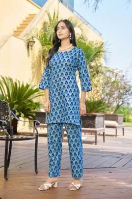 Urban Summer Cord-Set Blue Trendy Casual Cord-Set Style For Summer Comfort