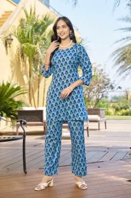 Urban Summer Cord-Set Blue Trendy Casual Cord-Set Style For Summer Comfort