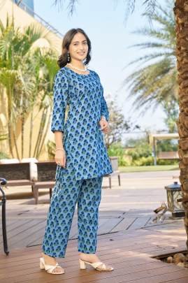 Urban Summer Cord-Set Blue Trendy Casual Cord-Set Style For Summer Comfort